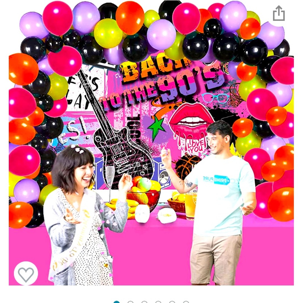 Back to the 90’s Party Decorating Kit, Party Decor, Balloons